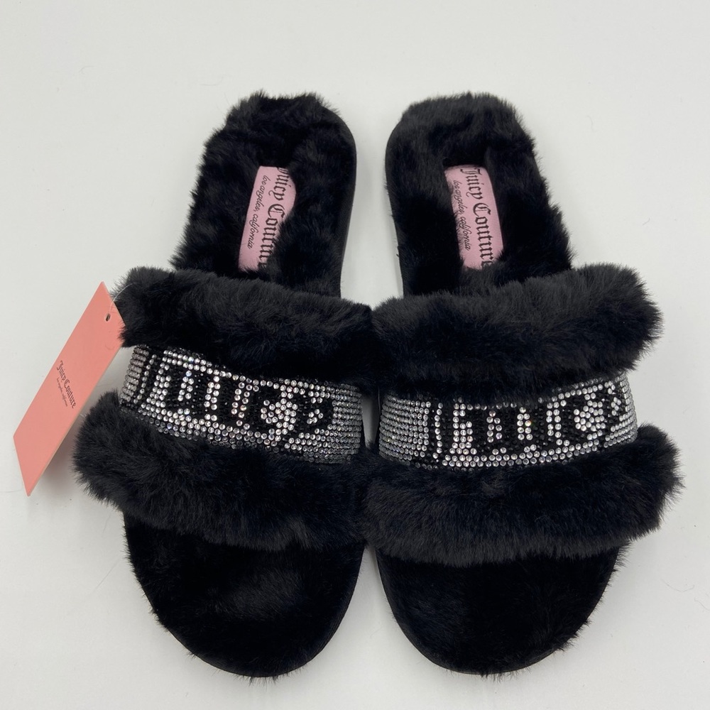 Juicy Couture Gravity Slippers. Black